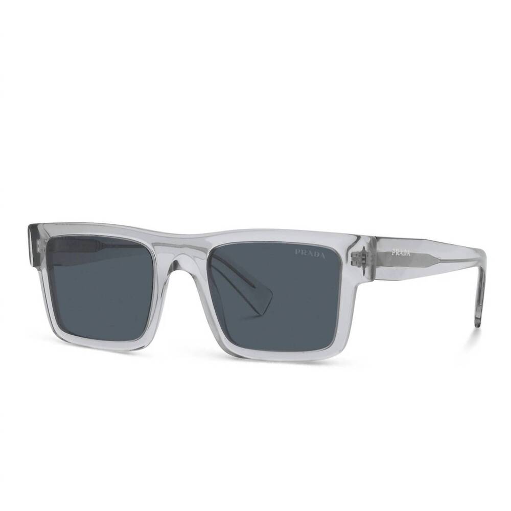NEW PRADA men's rectangle sunglasses in dark grey
